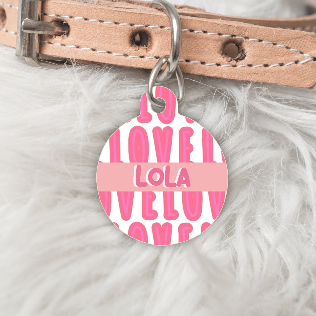 LOVE Personalised Pet dog or cat ID Tag | Valentines