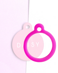 PR+CO Pet ID tag transparent, black or pink silicone Silencer