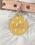 Animal Print Personalised Pet dog or cat ID Tag - The Luna