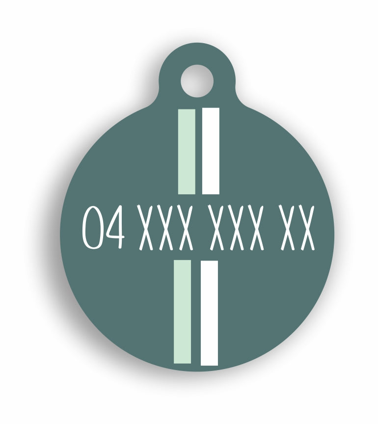 Green Personalised Pet dog ID Tag