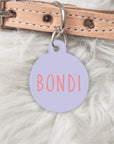 The Bondi Collection Personalised purple pink Pet dog or cat ID Tag
