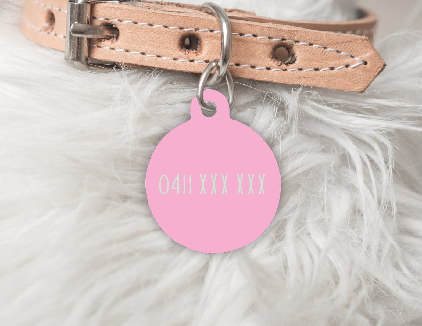 The Bondi Collection Personalised Mint Pink Pet dog or cat ID Tag