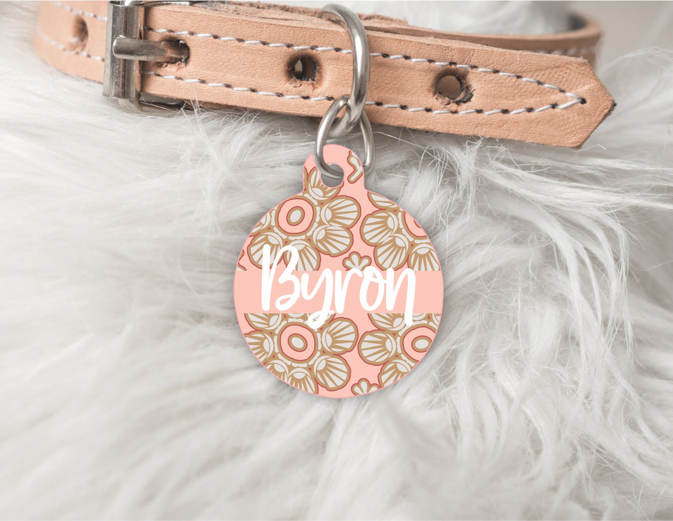 Pup island - Summer Personalised Pet dog or cat ID Tag - Byron