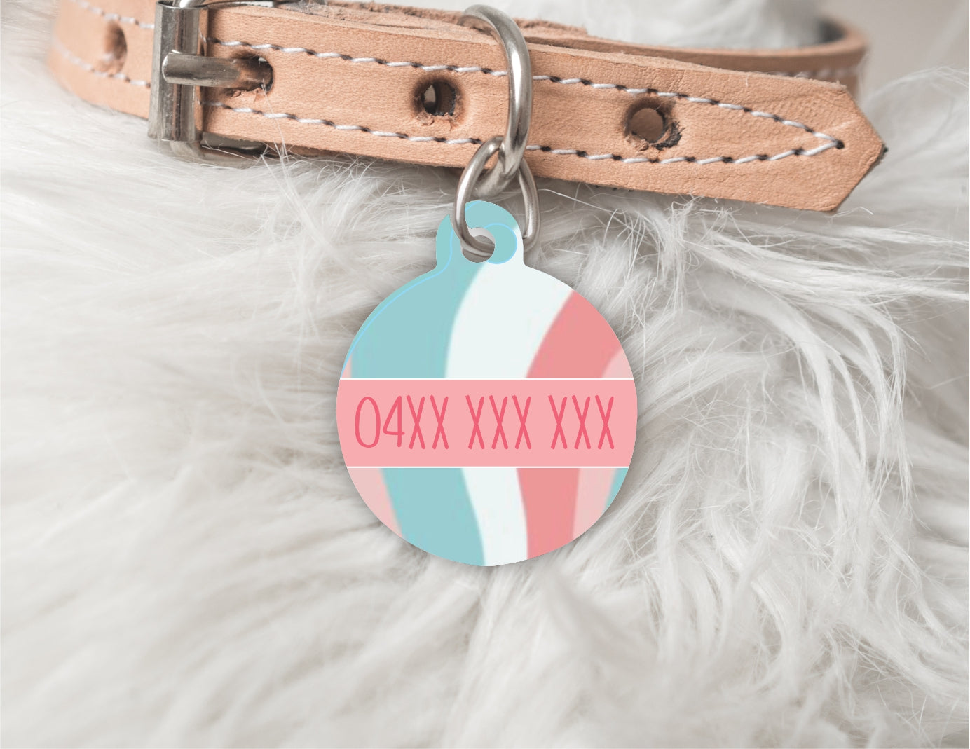The Coco- Double sided Pet dog or cat ID Tag