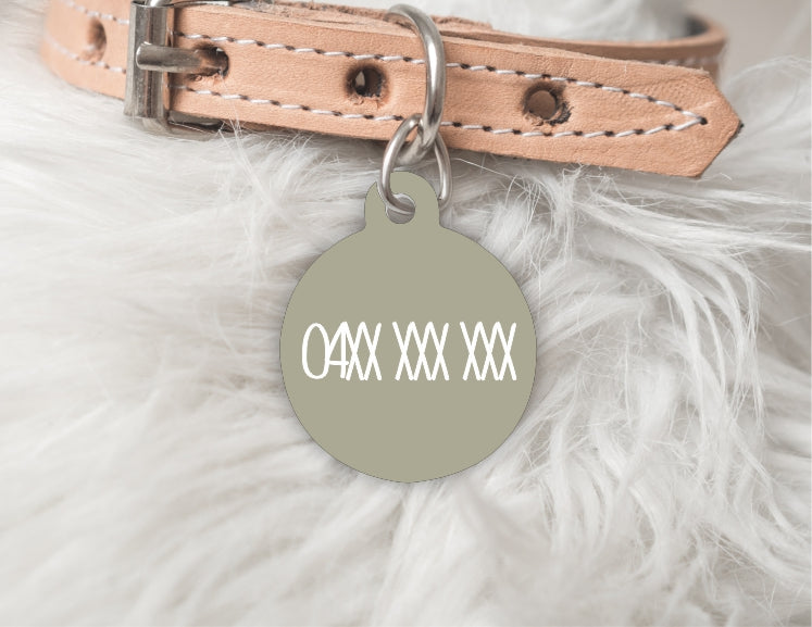 The Frankie Collection for Him - Double sided Pet dog or cat ID Tag