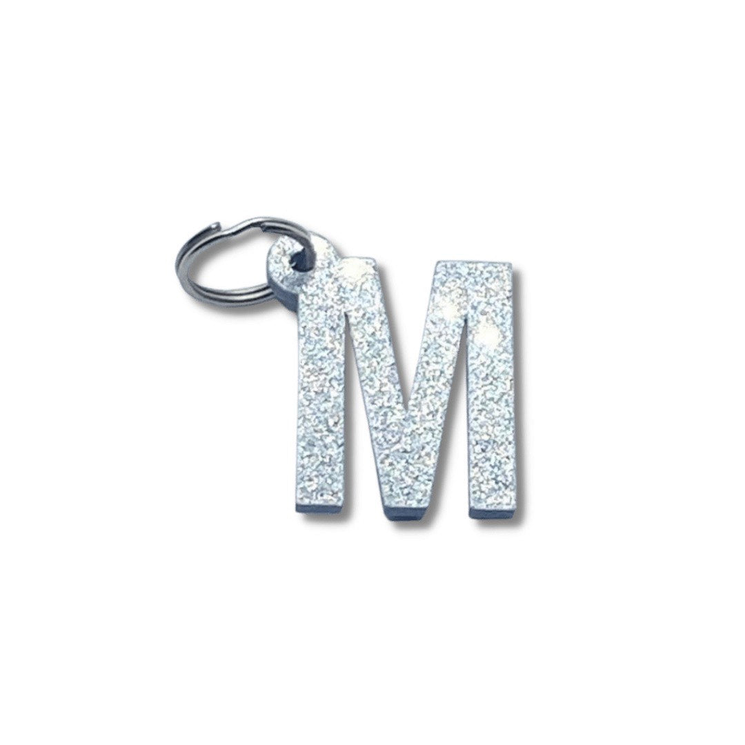 Silver Glitter M acrylic charm add-on