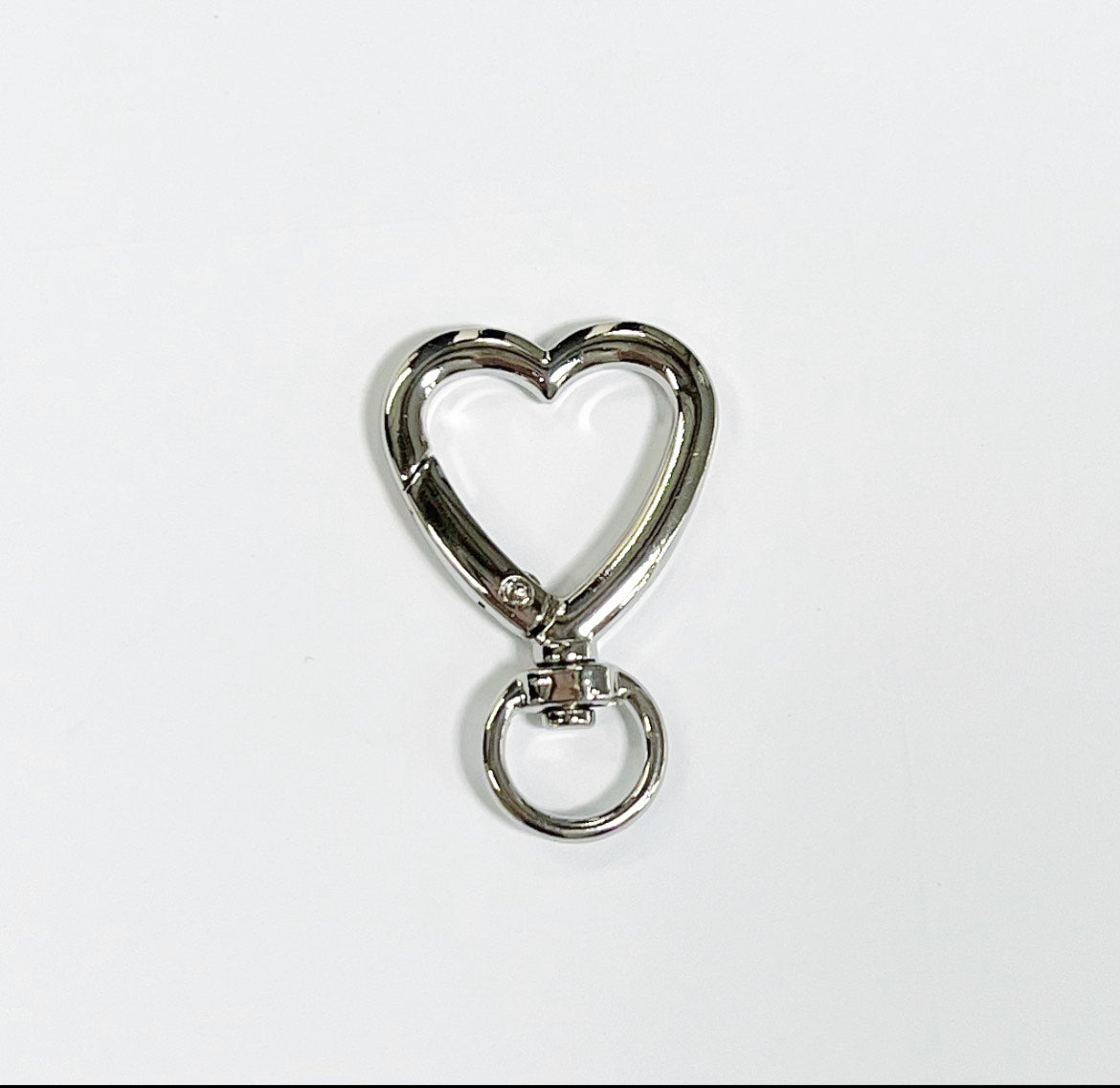 Silver Heart Hinged Split Ring