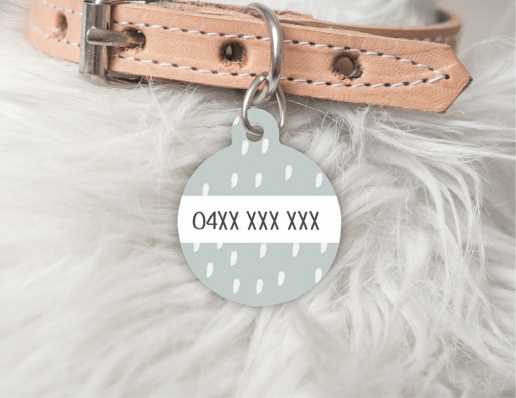 The Jade - Double sided Pet dog or cat ID Tag