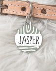 Tribal Green Pet dog or cat ID Tag - Jasper