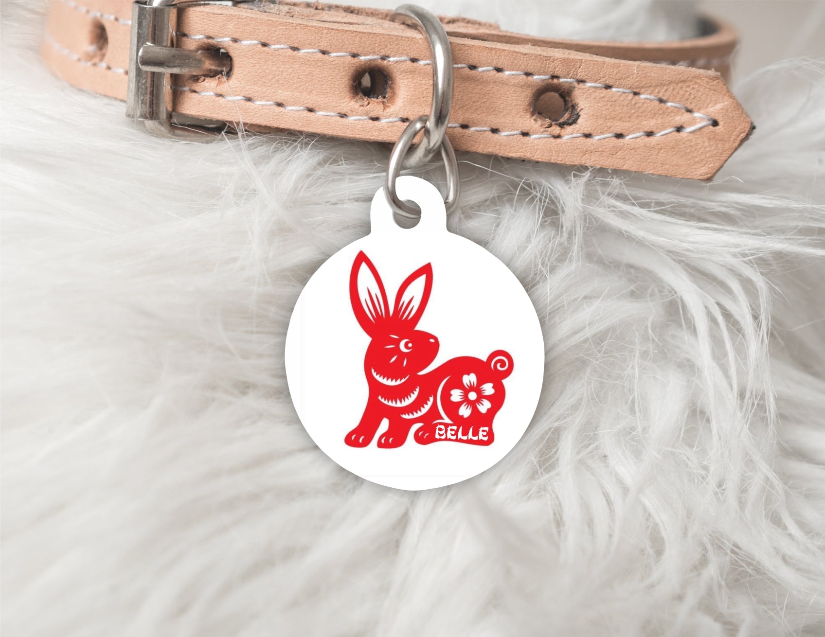 Year Of the Rabbit - Personalised Pet dog or cat ID Tag
