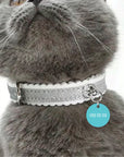 Small 25mm Flower Personalised Pet Cat ID Tag - The Gelato Max