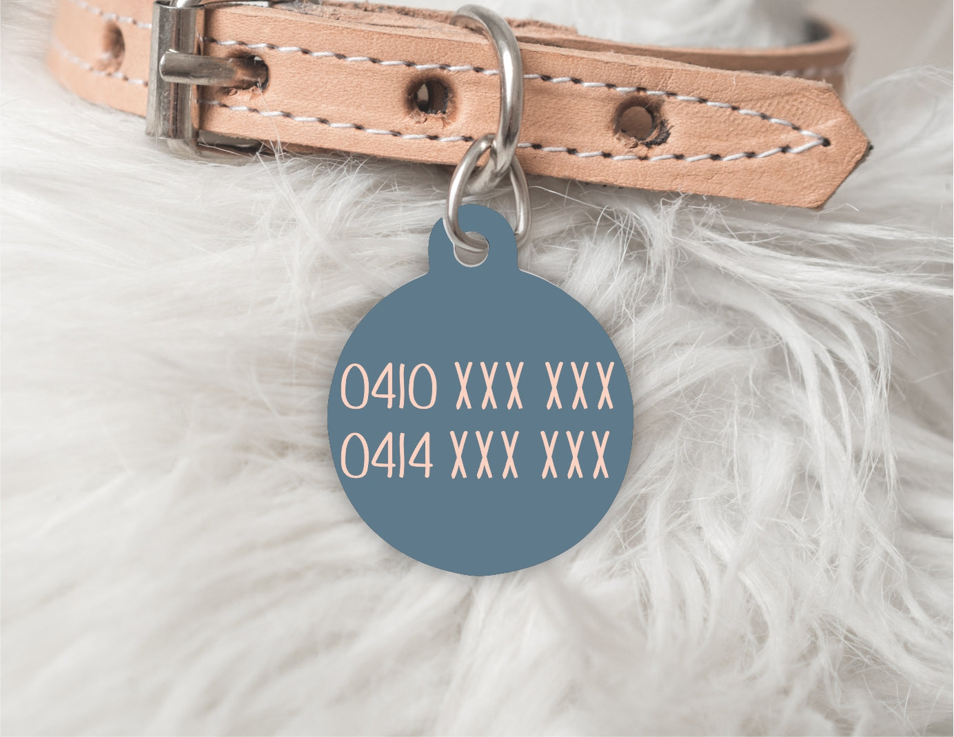 The Terrazzo Collection Double sided Jess Pet dog or cat ID Tag