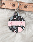 The Terrazzo Collection Double sided Mia Pet dog or cat ID Tag