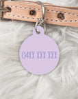 Purple Bolt - Double sided Pet dog or cat ID Tag